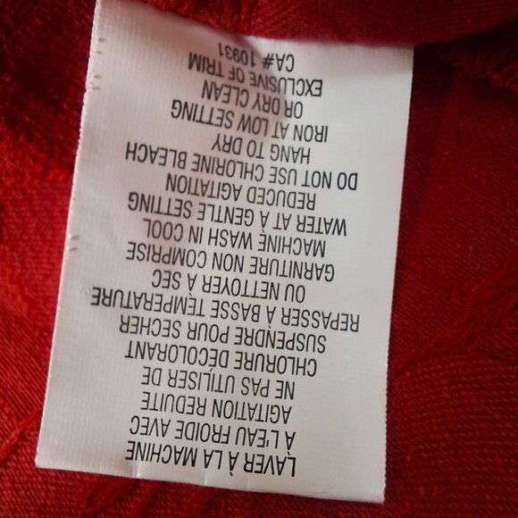 Womens Laura Petites Cotton Jacquard Cropped Blazer Red Suit Jacket Sz 10 - Picture 13 of 15